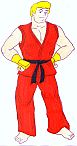 Fred dressed as Ken Masters