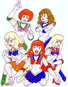 The five HB girls as the Sailor Scouts!