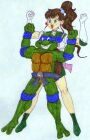 Ninja Turtle Leonardo and Sailor Jupiter