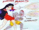 Sailor Mars teams up with Dahlsim of the Street Fighters for a double fire attack!